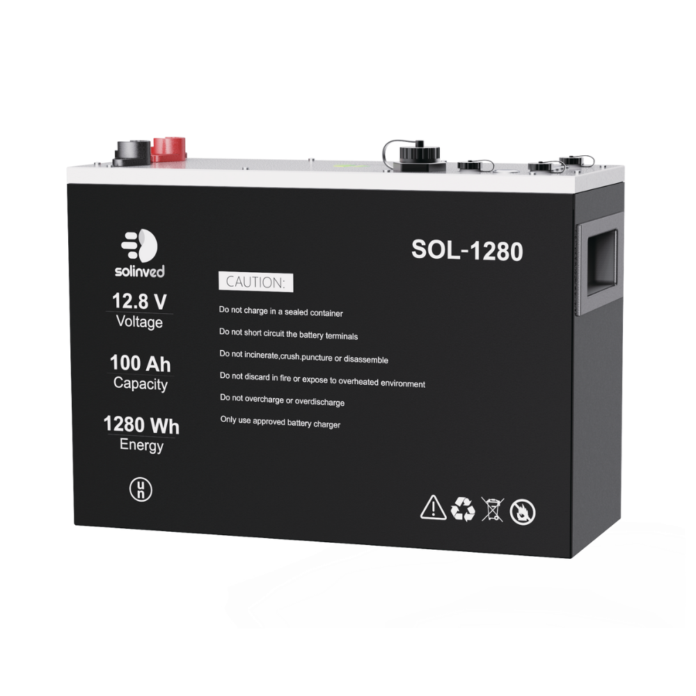 Lityum Akü 12.8 Volt 100 Ah (LiFePo4) (Solinved)